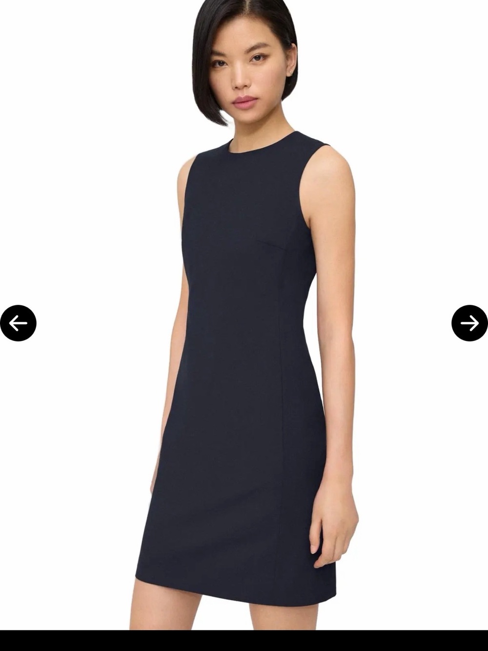 Theory Navy Sleeveless Shift Dress